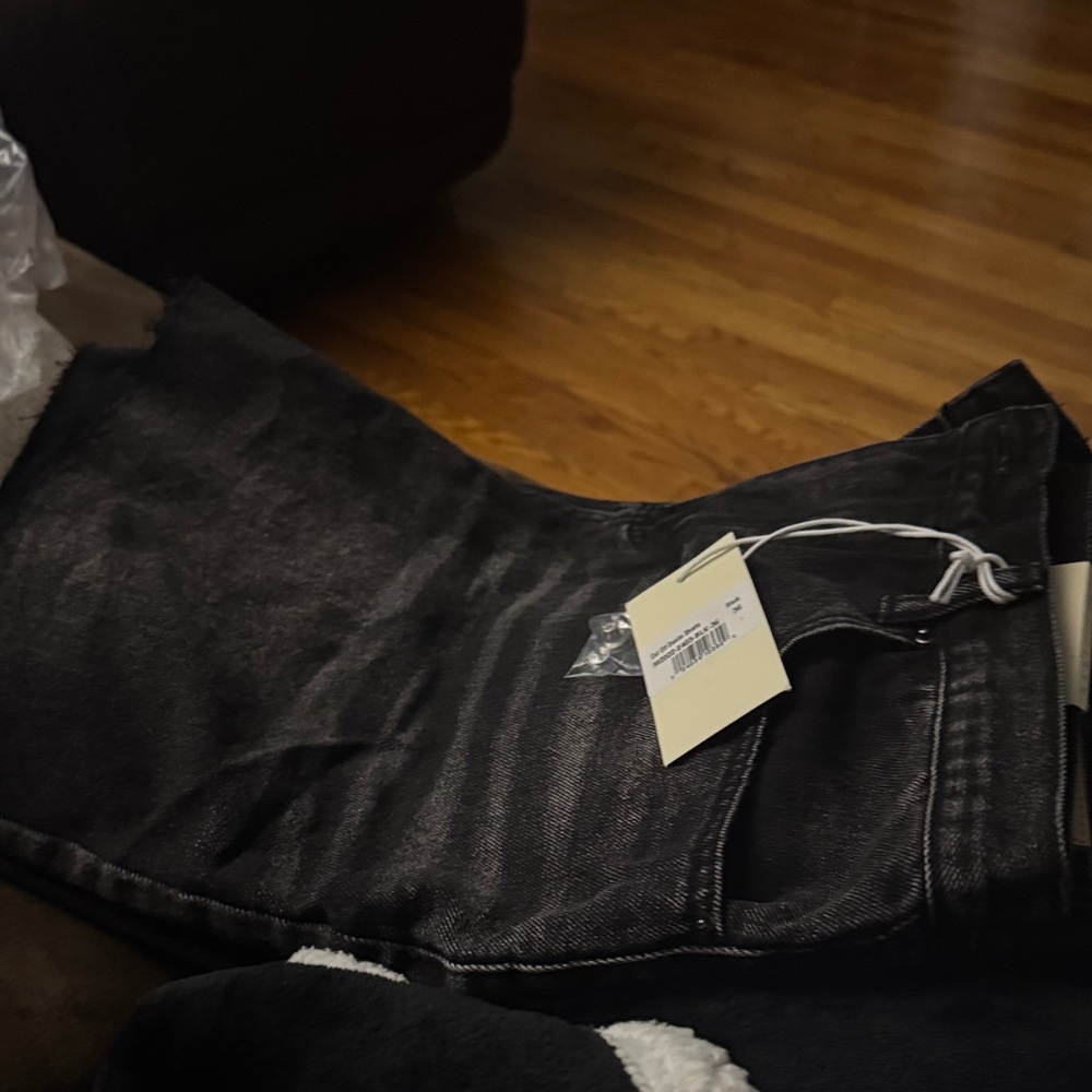 MNML Black Jean Shorts